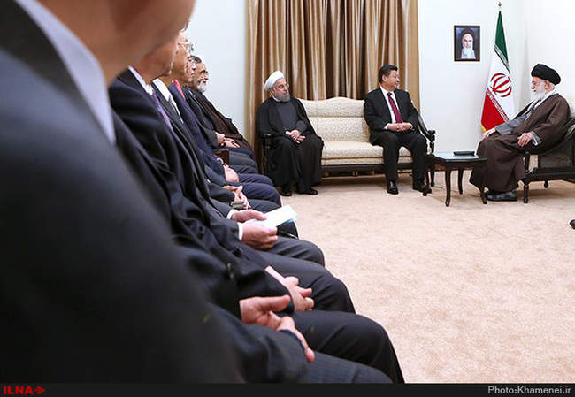 دیداررئیس جمهورچین بامقام معظم رهبری