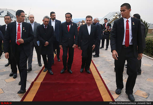 ورود جوکو ویدودو  رئیس جمهور اندونزی به تهران