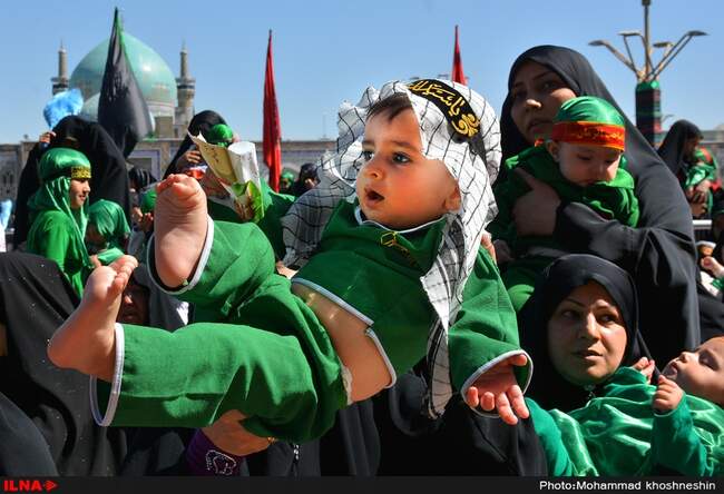 مراسم شیرخوارگان حسینی در حرم مطهر رضوی