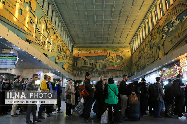 عزاداری شهادت حضرت زهرا(س) در قطار زائران رضوی