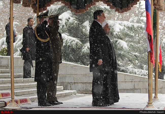 استقبال رسمی رئیس جمهور کشورمان ازهمتای اسلوونی خود