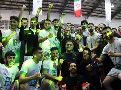 والیبال مجتمع فولاد غدیر نی‌ریز با اقتدار قهرمان لیگ دسته یک فارس شد