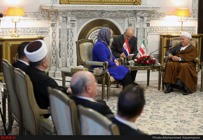  دیدار رئیس جمهور کرواسی با آیت‌الله هاشمی رفسنجانی