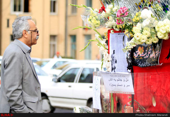 ادای احترام مردم  به جانباختگان حادثه پلاسکو 