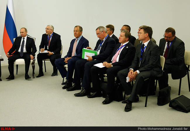 دیدار دو جانبه ی ولادیمیرپوتین و حسن روحانی‎