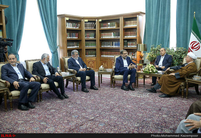 دیدار رمضان عبدالله، رئیس گروه جهاد اسلامی با آیت الله  هاشمی رفسنجانی 
