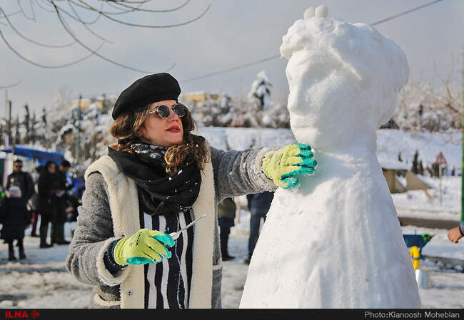 جشنواره ساخت مجسمه های برفی در تهران