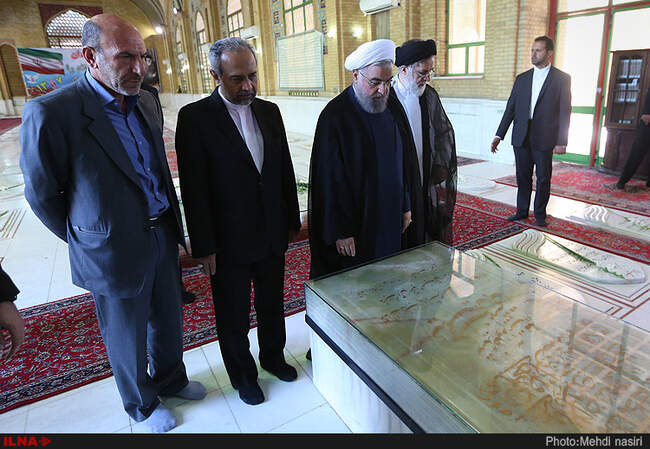 تجدید میثاق رئیس جمهور با آرمان‌های امام راحل و شهدای هشت سال دفاع مقدس