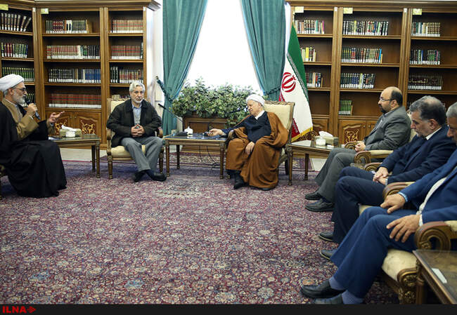 دیدار جمعی از اعضای هیأت مؤسس حزب جدید‌التأسیس مجمع ایثارگران با آیت‌الله هاشمی رفسنجانی
