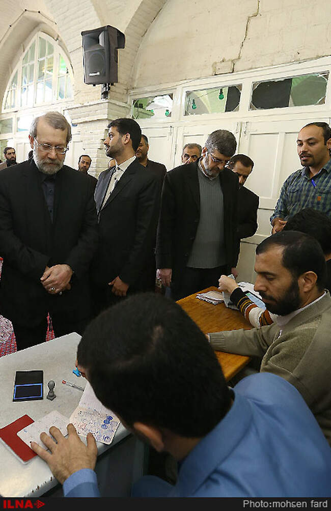 حضور دکتر لاریجانی در انتخابات مجلس شورای اسلامی و مجلس خبرگان رهبری