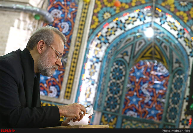 حضور دکتر لاریجانی در انتخابات مجلس شورای اسلامی و مجلس خبرگان رهبری