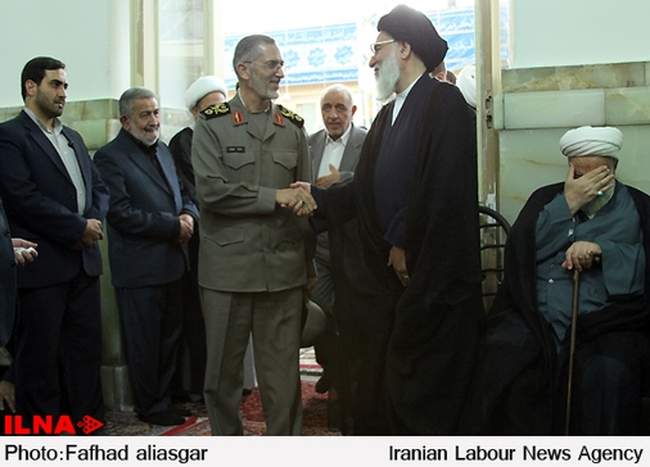 مراسم ترحیم مادر آیتالله هاشمی شاهرودی