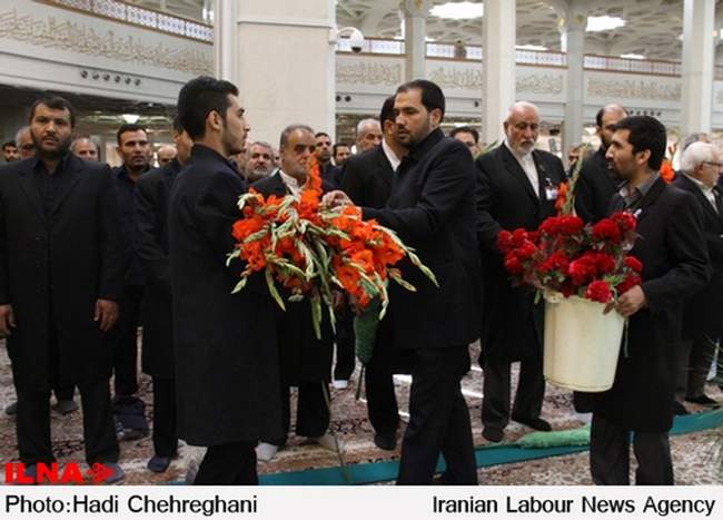 آیین خطبه خوانی خادمان در روز میلاد حضرت معصومه(س)