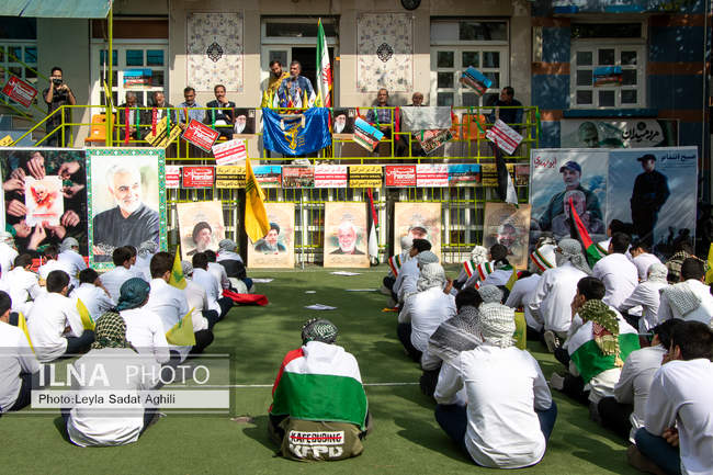 حمایت دانش آموزان در تهران از کودکان فلسطینی