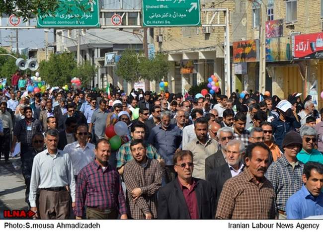 راهپیمایی مردم لامرد در یوم الله ۲۲ بهمن / شهرستان لامرد