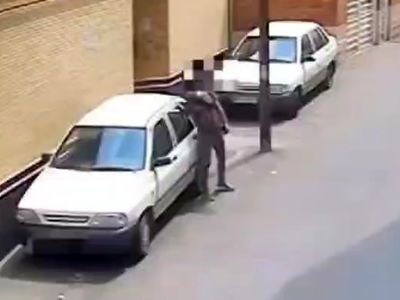 لحظه دستگیری سارق خودرو توسط مردم در تبریز + فیلم