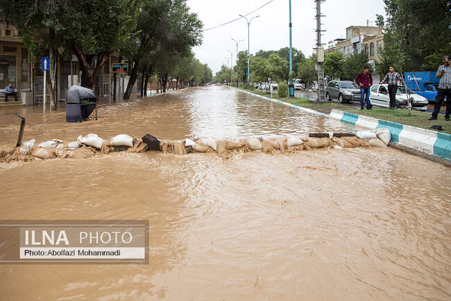 سیل در یزد