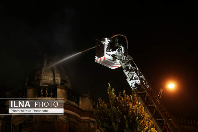 آتش سوزی در میدان تاریخی حسن آباد