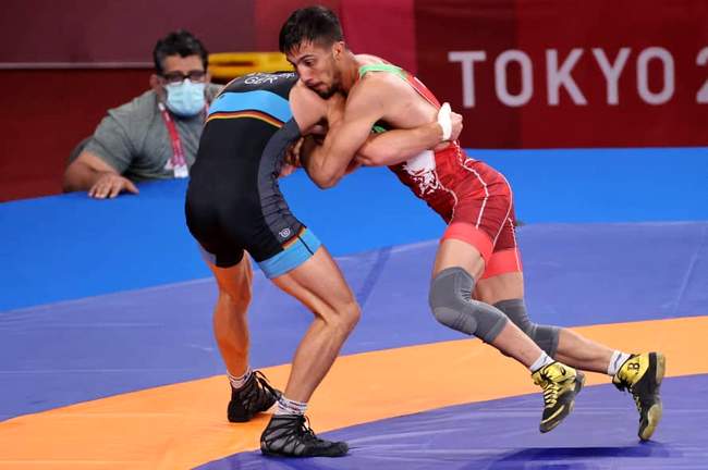 گزارش تصویری رقابت محمدرضا گرایی در یک چهارم نهایی المپیک توکیو