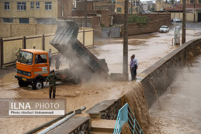 سیل در یزد