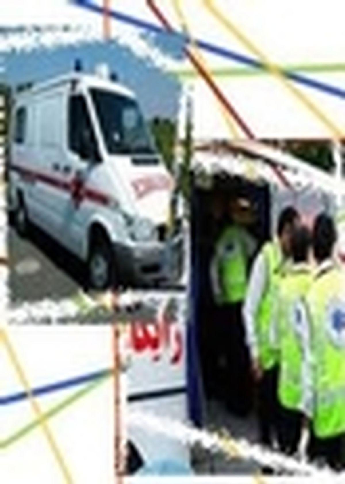 ۱۵ مجروح در برخورد اتوبوس و کامیون