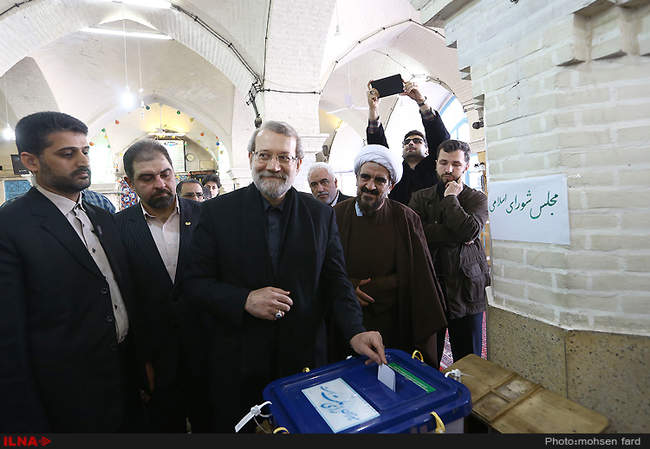 حضور دکتر لاریجانی در انتخابات مجلس شورای اسلامی و مجلس خبرگان رهبری