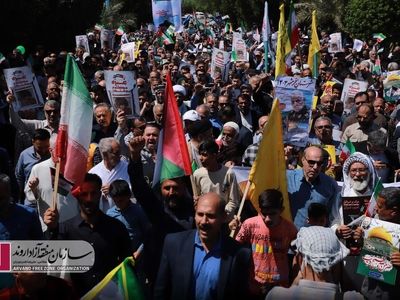 گزارش تصویری؛ راهپیمایی روز جهانی قدس در شهرستان خرمشهر 