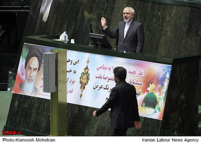 حضور محمد جواد ظریف در مجلس شورای اسلامی