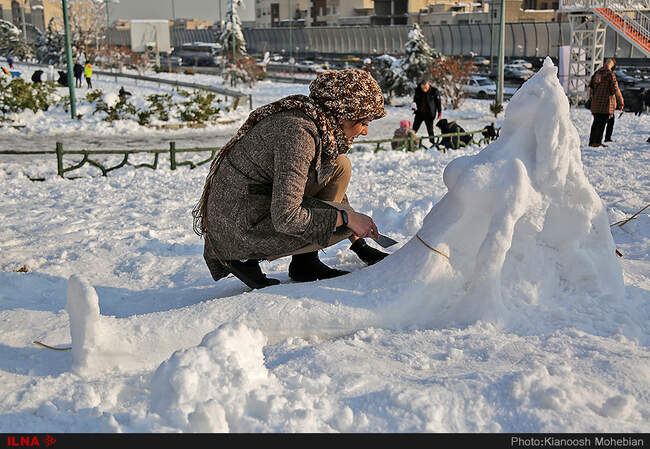 جشنواره ساخت مجسمه های برفی در تهران