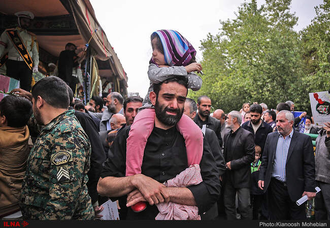 مراسم تشییع پیکر پاک 54 شهید دفاع مقدس نیروی انتظامی از مقابل دانشگاه تهران