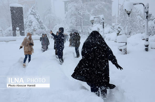 جلوه های زیبای برف در شهر باران (رشت )