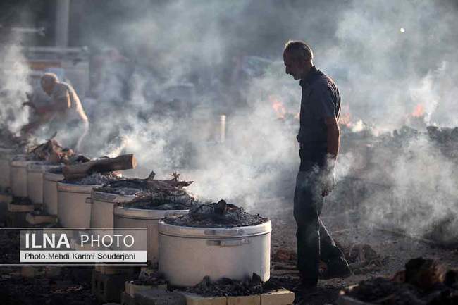 آیین پخت و توزیع 150 دیگ غذای نذری _ مبارکه اصفهان 