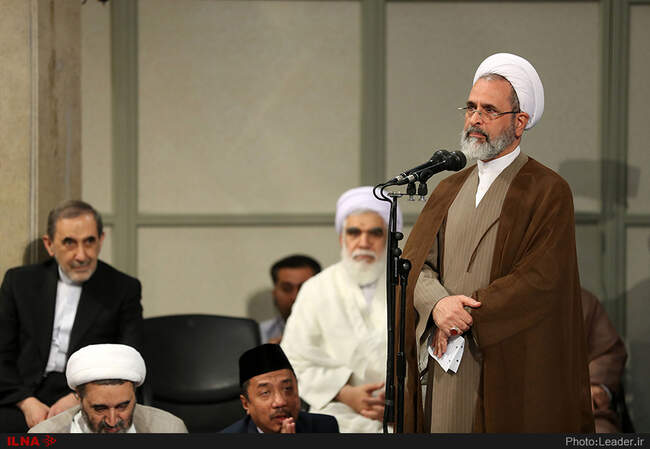 دیدار اعضای کنگره نقش شیعه درگسترش علوم اسلامی با رهبرانقلاب