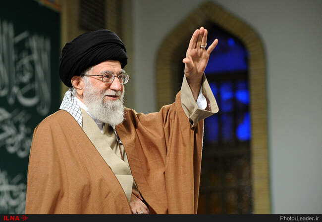 دیدار مقام معظم رهبری با مردم قم