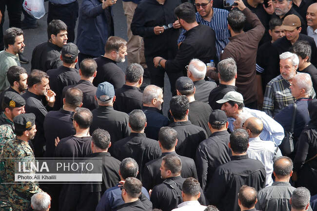  حضور مسعود پزشکیان، رئیس جمهوری در مراسم تشییع شهدای اقتدار