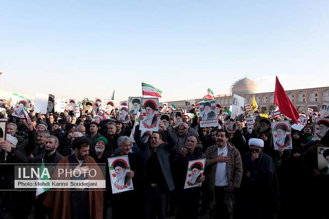 خروش مردم غیور اصفهان به مناسبت شهادت امام خامنه ای