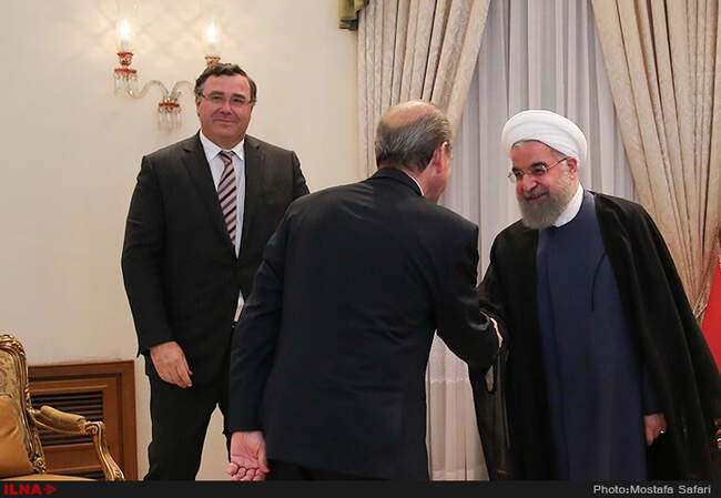 دیدار مدیر عامل شرکت توتال فرانسه با رییس جمهور