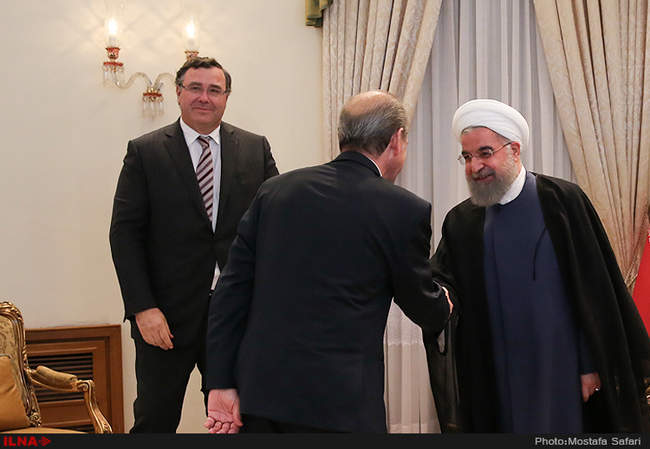 دیدار مدیر عامل شرکت توتال فرانسه با رییس جمهور