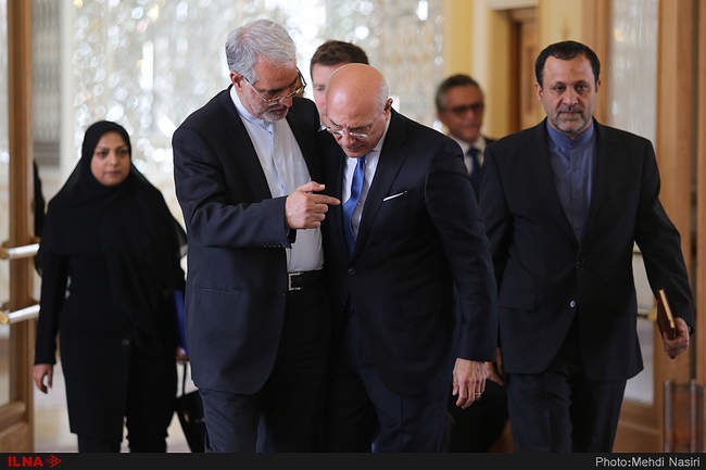 دیدار استفان دی‌میستورا  با حسین جابری انصاری