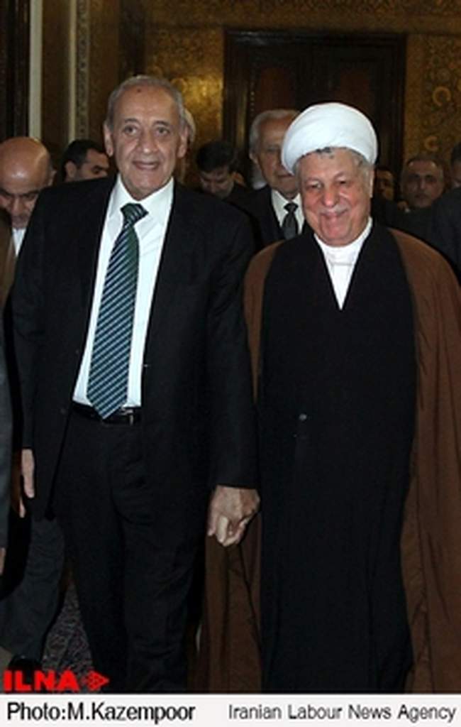 دیدار رئیس مجلس لبنان‎ با آیت الله هاشمی رفسنجانی