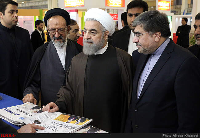 بازدید رییس جمهوری از نمایشگاه مطبوعات 