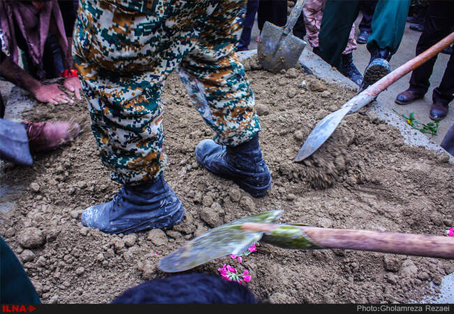 تشیع پیکر مطهر دو شهید گمنام در ساری‎