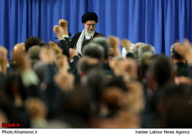 دیدار فرماندهان نیروی انتظامی جمهوری اسلامی با رهبر معظم انقلاب