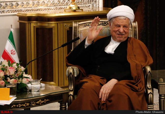 دیدار ژرار لارشه رئیس مجلس سنای فرانسه با آیت الله هاشمی رفسنجانی رئ