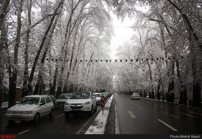 بارش برف پاییزی در تهران