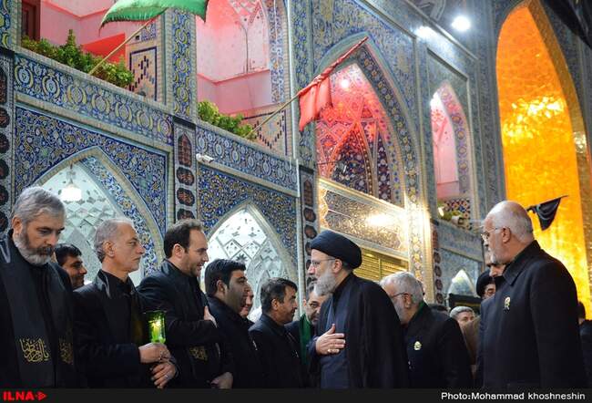 مراسم خطبه خوانی شب عاشورا در حرم مطهر رضوی‎