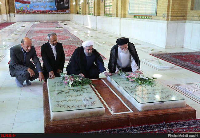 تجدید میثاق رئیس جمهور با آرمان‌های امام راحل و شهدای هشت سال دفاع مقدس