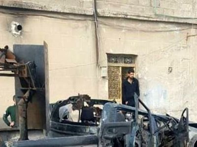 انفجار بمب در خودوری نیروهای وابسته به ارتش ترکیه در حومه شمال حلب

