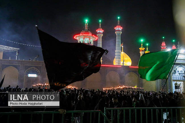 آیین مشعل گردانی دسته نجفی های مقیم قم