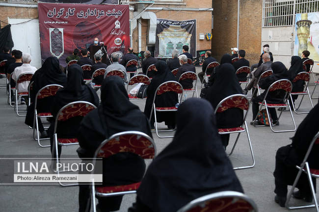 مراسم شب هفتم عزاداری حضرت ابا عبدالله الحسین (ع) در خانه کارگر 